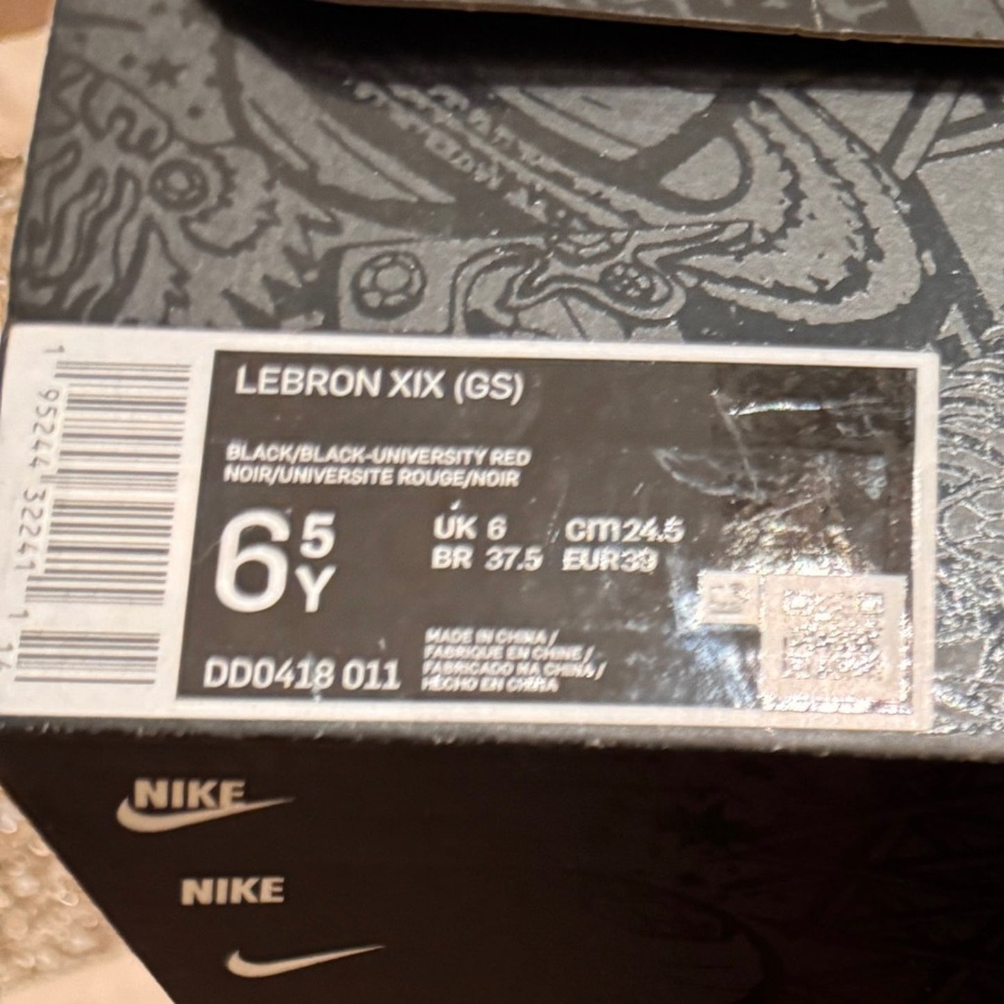 Nike Lebron 19 Black Red Basketball Shoes