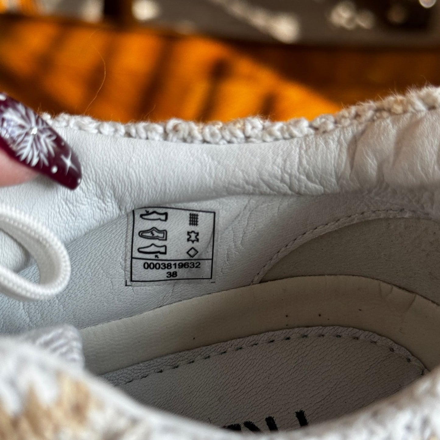 Free People Peach Embroidered Sneakers