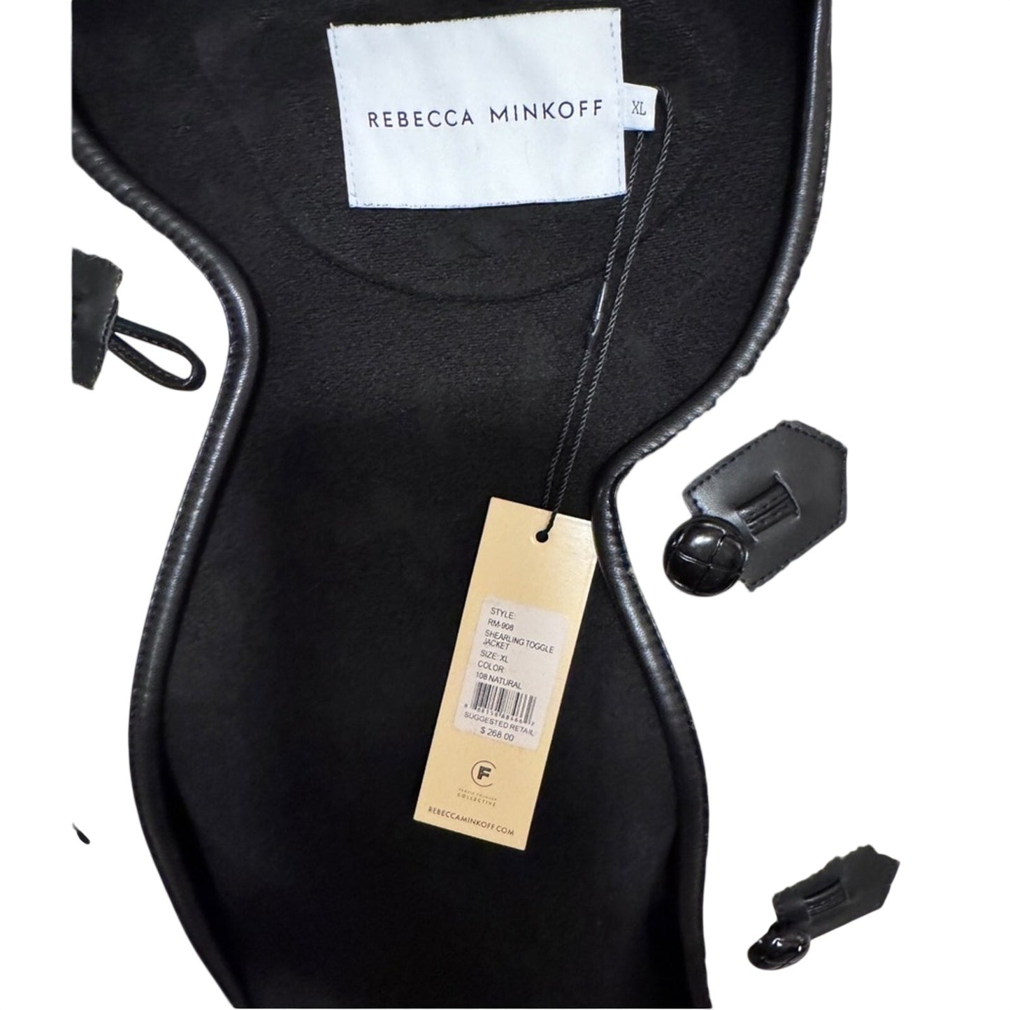 Rebecca Minkoff shearling toggle coat jacket