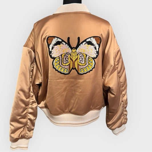 NEW OFFLINE By Aerie Satin Bomber Jacket